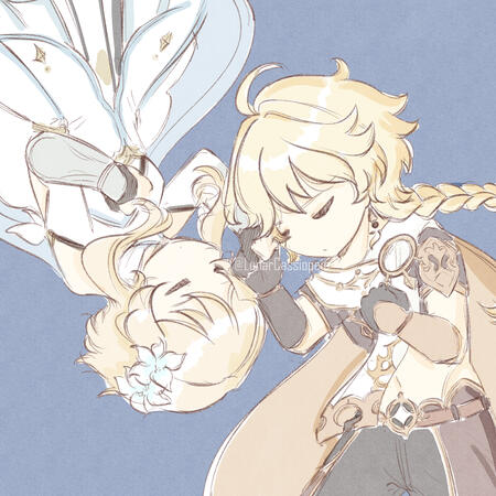 Colored Sketch Sample; Aether and Lumine